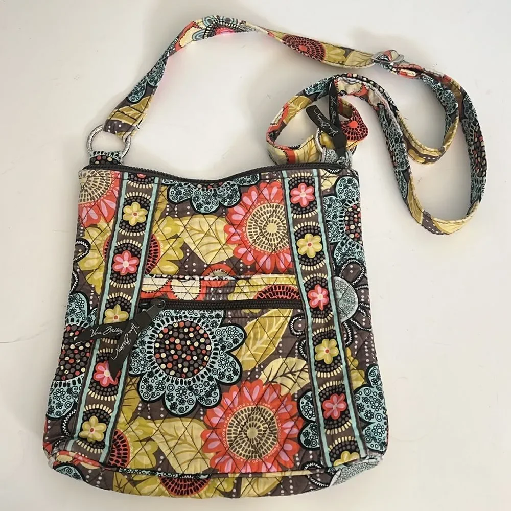 Vera Bradley Floral Multicolor Women's Crossbody Quilted Handbag 11”x 10”